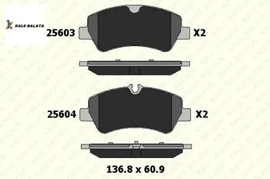 ARKA FREN BALATASI V362 TRANSIT CUSTOM resmi