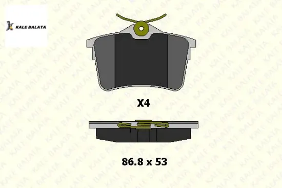 Arka Fren Balatasi 308-partner Tepee Kale Balata  4254.29/ 1608520480/ 4254.14/  PEUGEOT, CITROEN 24765 166 14 ANS KD1 resmi