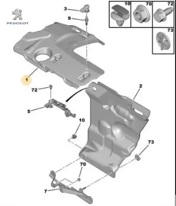 MOTOR ÜST KAPAK BAKALİTİ 207-208-2008-301-308 DV6T resmi