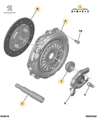 DEBRİYAJ BASKISI PLAKA 207-C3 1.4 HDİ resmi