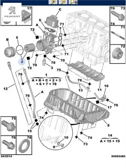 YAĞ FİLTRESİ BOXER III EW10A 207 307 407 508 TEPE resmi