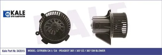 KALORİFER MOTORU 307-C4 04-10 OTOM.KLİMALI 12V resmi