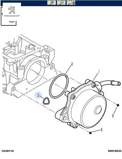 VAKUM POMPA CONTASI KÜÇÜK  206-307 DV4TD resmi