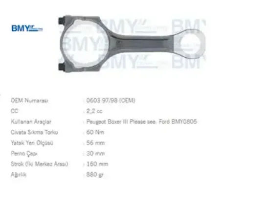 PİSTON KOLU     BOXER III-TRANSIT V347 UZUN TİP resmi