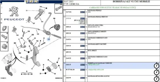 DEBRİYAJ ÜST MERKEZ   307-C4  1.6/2.0HDI resmi