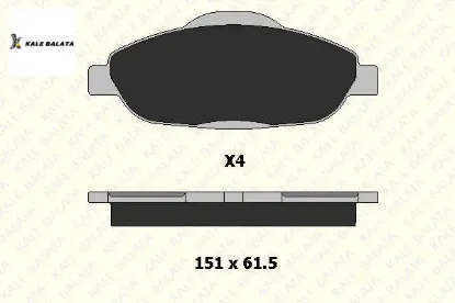 ÖN FREN BALATASI  308-3008-5008 1.4 -1.6 16V resmi