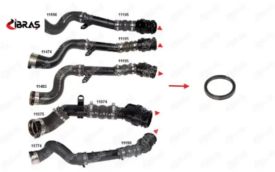 TURBO BORUSU CONTASI PLASTİK BORU HARİÇ DUSTER LOGAN II CITAN QASHQAI II CLIO IV MEGANE III IV resmi