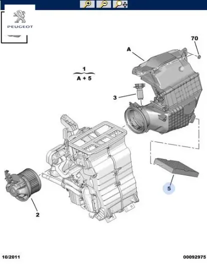 POLEN FİLTRESİ 107-C1 DV4TD/6447.TT/PEUGEOT resmi
