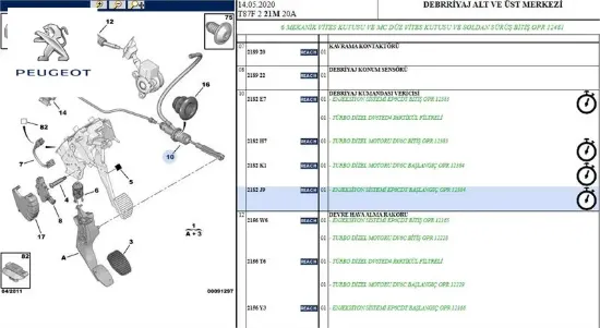 DEBRİYAJ ÜST MERKEZ 3008-5008-PARTNER TEPEE resmi