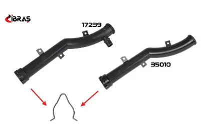 DEVİRDAİM BORUSU SEGMANI  207-208-308-2008-3008-508-5008-TEPEE-C3-C4-C5II-BERLINGOIII-C3/C4 PICASSO resmi