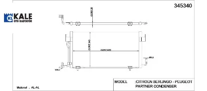 KLİMA RADYATÖRÜ PARTNER-XSARA 97-00 DW8-XUD9 resmi