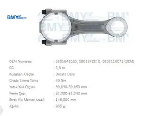 PİSTON KOLU JEST+ -DUCATO Euro 6 resmi