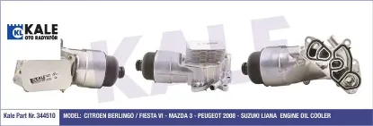 YAĞ SOĞUTUCUSU KOMPLE 107 206 307 C1 2 C3 DV4 resmi