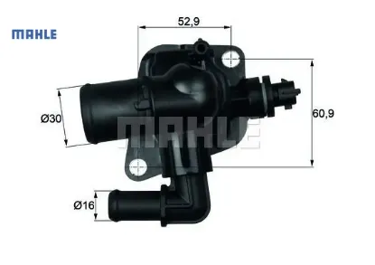 TERMOSTAT KOMPLE 88C  FIORINO-BIPPER-ASTRA J-PUNTO-LINEA 1.3JTD./EURO5 resmi