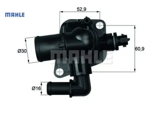 TERMOSTAT KOMPLE 88C  FIORINO-BIPPER-ASTRA J-PUNTO-LINEA 1.3JTD./EURO5 resmi