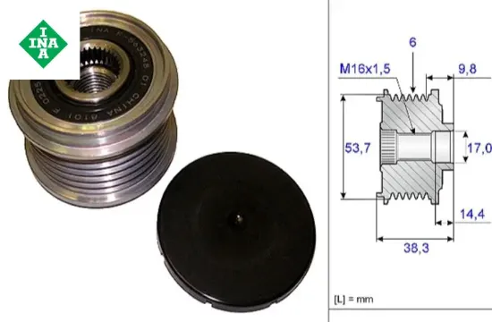 ALTERNATÖR KASNAĞI RULMANLI ASTRA J-CORSA D-INSIGNIA-MERIVA B-ZAFIRA 09> resmi
