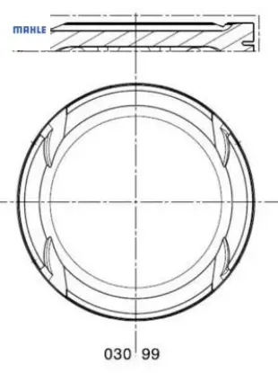 MOTOR PİSTON+SEGMAN BORA-GOLF IV-LEON 1.6 16V (00-06) (77.00mm) resmi