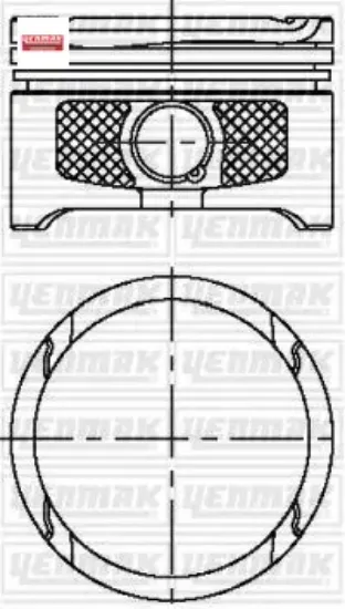 MOTOR PİSTON+SEGMAN 0.50 GOLF IV-BORA-TOLEDO II-LEON 1.6 16V 00>06 resmi