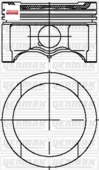 MOTOR PİSTON+SEGMAN 1.00 CADDY-GOLF-JETTA-PASSAT-TOURAN-A3-A4-LEON-TOLEDO-OCTAVIA 1.6 00-15 (81mm) resmi