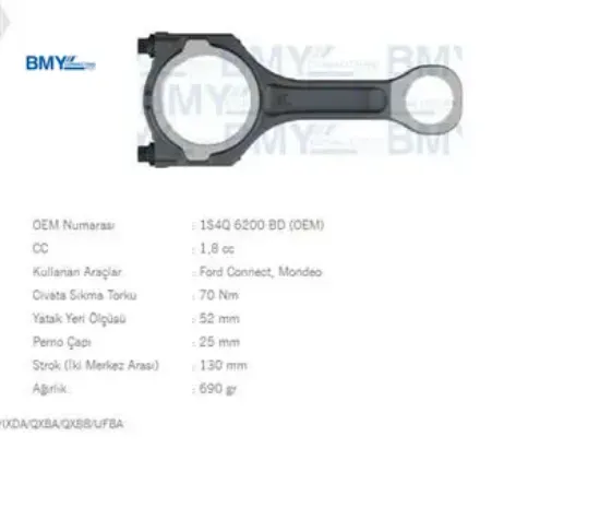 PİSTON KOLU 1.8 TDCI - Connect, Mondeo (HCPA,HCPB, P9PA,P9PC, P9PD, R3PA,RWPD) resmi
