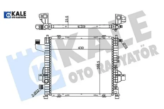 RADYATÖR TWNG 96> 1.2 ENJ 16V (AC+MEK+OTOM) (430x395x24) (1 SIRA ALB SİSTEM) resmi