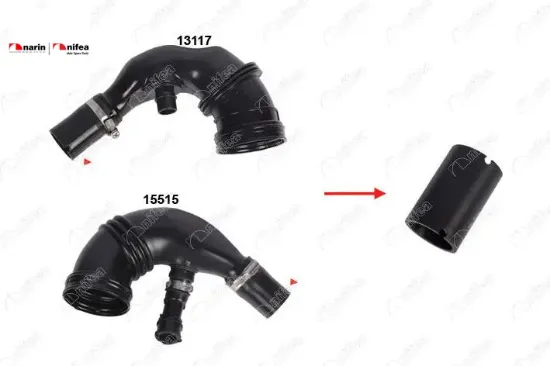 TURBO BORUSU HORTUMU FIORINO-LINEA-500-GRANDE PUNTO-NEMO-BIPPER 1.3HDI/JTD. resmi