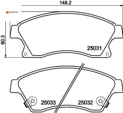 ERP FREN BALATASI ÖN (148MM) ASTRA J resmi