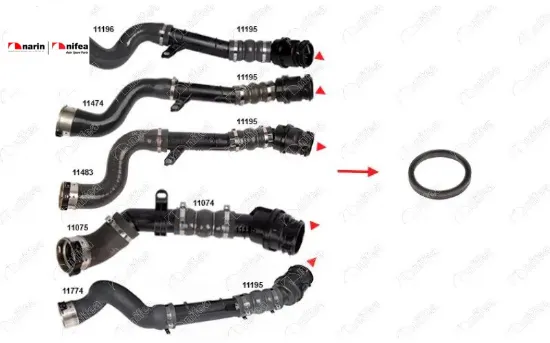 TURBO BORUSU CONTASI PLASTİK BORU HARİÇ DUSTER LOGAN II CITAN QASHQAI II CLIO IV MEGANE III IV resmi
