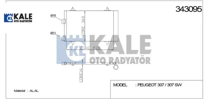 KLİMA RADYATÖRÜ 307 1.4I-1.6HDI (01-08) resmi