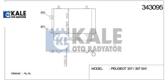KLİMA RADYATÖRÜ 307 1.4I-1.6HDI (01-08) resmi