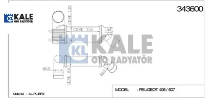 TURBO RADYATÖRÜ 406-607-C5 2.0-2.2HDI 16V resmi