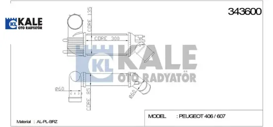 TURBO RADYATÖRÜ 406-607-C5 2.0-2.2HDI 16V resmi