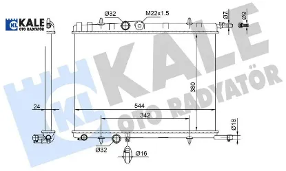 SU RADYATÖRÜ 206 308 I 2008 I TEPEE C4 XSARA 1.4/2.0HDI 1.6/2.0 16V 02=> (MT) (AC/NAC) TAHL [23MM] resmi