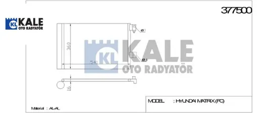 KLİMA RADYATÖRÜ 407-C5 YENİ KOD: 200ABC060 resmi