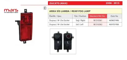 ARKA TAMPON ALT REFLEKTÖRÜ SAĞ BOXER III-DUCATO 06 resmi