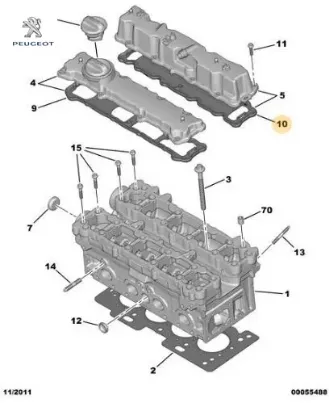 ÜST KAPAK CONTASI 206-207-307 ET3J4 resmi