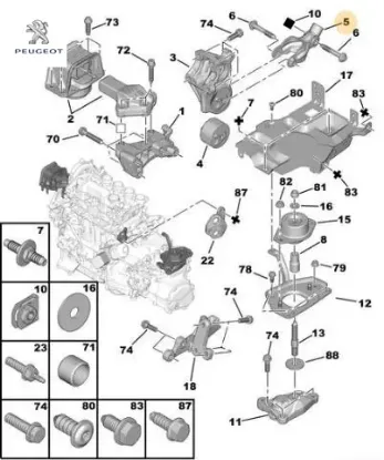 MOTOR KULAK BAGLANTI CATALI 307 308 5008 PARTNER resmi