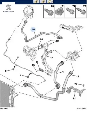 YEDEK SU DEPO HORTUMU//PEUGEOT resmi