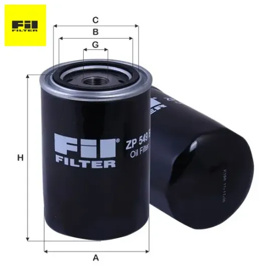 Yağ Filtresi Boxer Ii-ducato 2.3/2.8jtd Fil Filter  1606267480/ 1109.Y5/ 160956378   ZP549B resmi